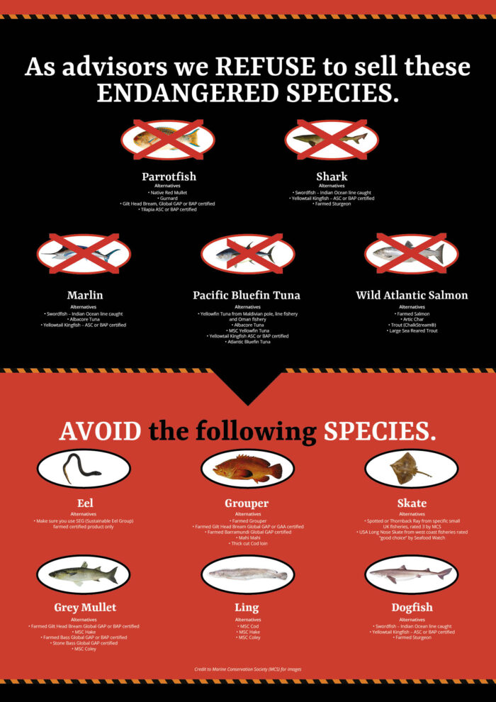 Red rated species poster